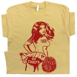 Go Chiefs Retro Football Fan Cheerleader Unisex T-Shirt